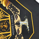 HERMES Carre 90 Scarf Silk ”MARE NOSTRUM” Black Auth 181284V-15