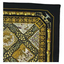HERMES Carre 90 Scarf Silk ”MARE NOSTRUM” Black Auth 181284V-4