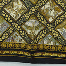 HERMES Carre 90 Scarf Silk ”MARE NOSTRUM” Black Auth 181284V-9