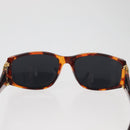 CHANEL COCO Mark Sonnenbrille Kunststoff Braun Gold CC Auth 181291M-2