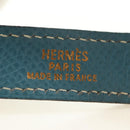 HERMES Glove Holder Charm Leather Light Blue Gold Auth 181292V-12