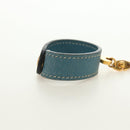 HERMES Glove Holder Charm Leather Light Blue Gold Auth 181292V-4
