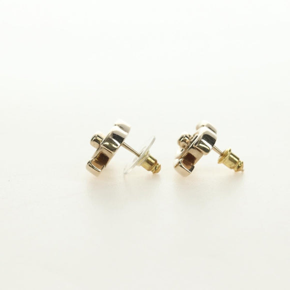 CHANEL COCO Mark Pierce metal Gold Tone CC Auth 181298M