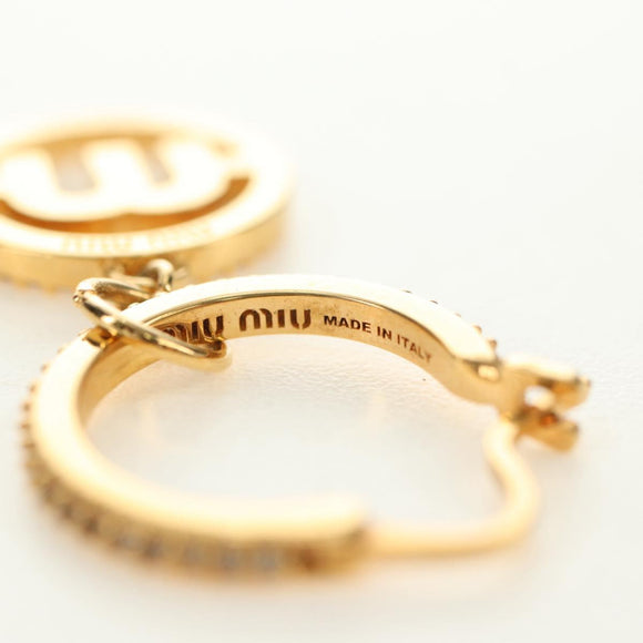 Miu Miu Pierce Metall Goldfarben Authentisch 181299M