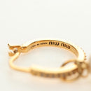 Miu Miu Pierce Metall Goldfarben Authentisch 181299M-12
