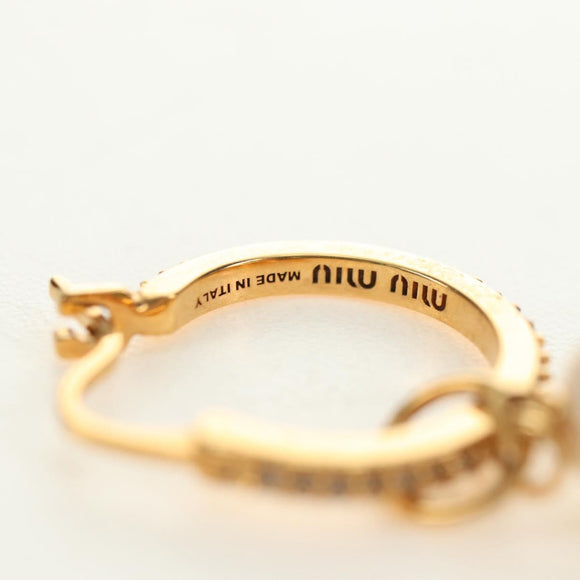 Miu Miu Pierce Metall Goldfarben Authentisch 181299M