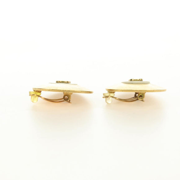 CHANEL COCO Mark Earring metal Gold Tone CC Auth 181300V