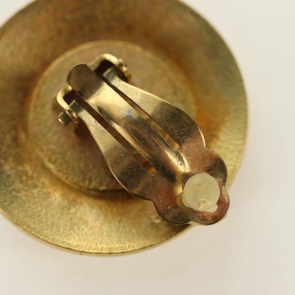 CHANEL COCO Mark Earring metal Gold Tone CC Auth 181300V