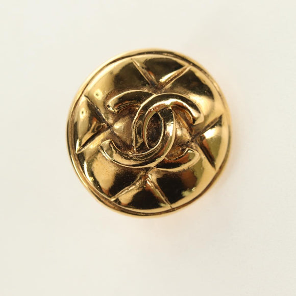 CHANEL COCO Mark Ohrring Metall Goldfarben CC Auth 181301V