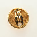 CHANEL COCO Mark Ohrring Metall Goldfarben CC Auth 181301V-11