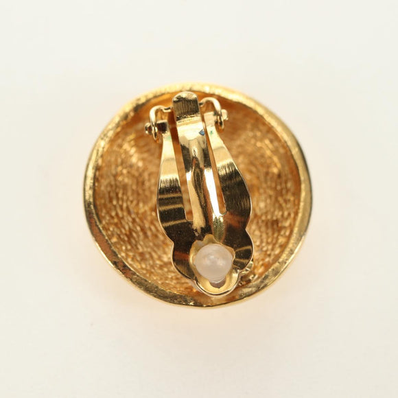 CHANEL COCO Mark Ohrring Metall Goldfarben CC Auth 181301V