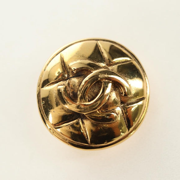 CHANEL COCO Mark Ohrring Metall Goldfarben CC Auth 181301V