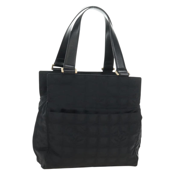 CHANEL New Travel Line Tote Bag Nylon Schwarz Gold CC Auth 181304V