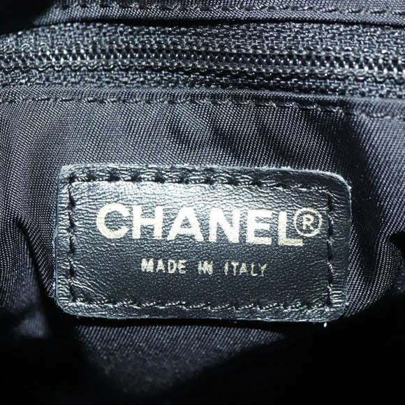 CHANEL New Travel Line Tote Bag Nylon Schwarz Gold CC Auth 181304V