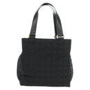 CHANEL New Travel Line Tote Bag Nylon Schwarz Gold CC Auth 181304V-2
