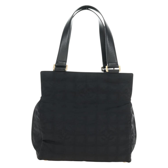 CHANEL New Travel Line Tote Bag Nylon Schwarz Gold CC Auth 181304V
