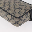 GUCCI GG Supreme Shoulder Bag PVC Navy Silver 201447 Auth 181305-16