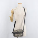 GUCCI GG Supreme Shoulder Bag PVC Navy Silver 201447 Auth 181305-24