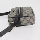 GUCCI GG Supreme Shoulder Bag PVC Navy Silver 201447 Auth 181305-4