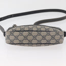 GUCCI GG Supreme Shoulder Bag PVC Navy Silver 201447 Auth 181305-5