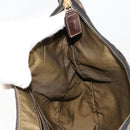 FENDI Zucca Canvas Shoulder Bag Black Brown Auth 181306A-18