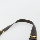 FENDI Zucca Canvas Shoulder Bag Black Brown Auth 181306A-8
