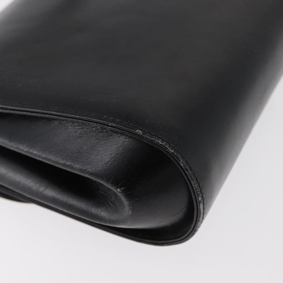 GUCCI Shoulder Bag Leather Black Gold 004 056 0219 Auth 181308