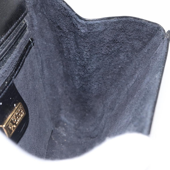 GUCCI Shoulder Bag Leather Black Gold 004 056 0219 Auth 181308