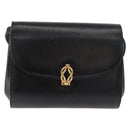 GUCCI Shoulder Bag Leather Black Gold 004 056 0219 Auth 181308-2