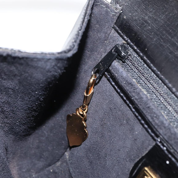 GUCCI Shoulder Bag Leather Black Gold 004 056 0219 Auth 181308