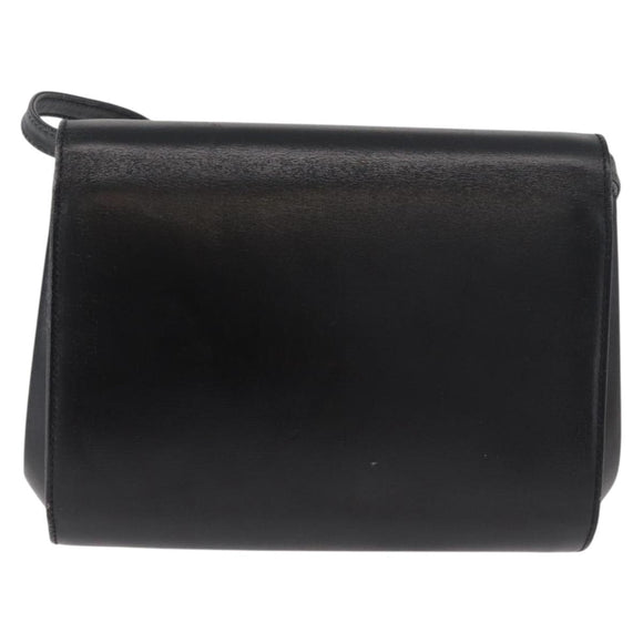 GUCCI Shoulder Bag Leather Black Gold 004 056 0219 Auth 181308