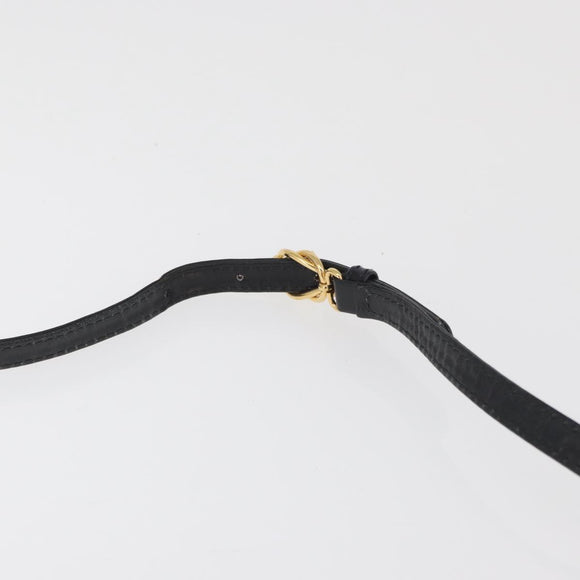 GUCCI Shoulder Bag Leather Black Gold 004 056 0219 Auth 181308