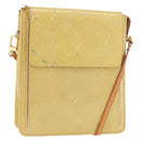LOUIS VUITTON Monogram Vernis Motto Accessory Pouch Beige M91136 LV Auth 181309-1