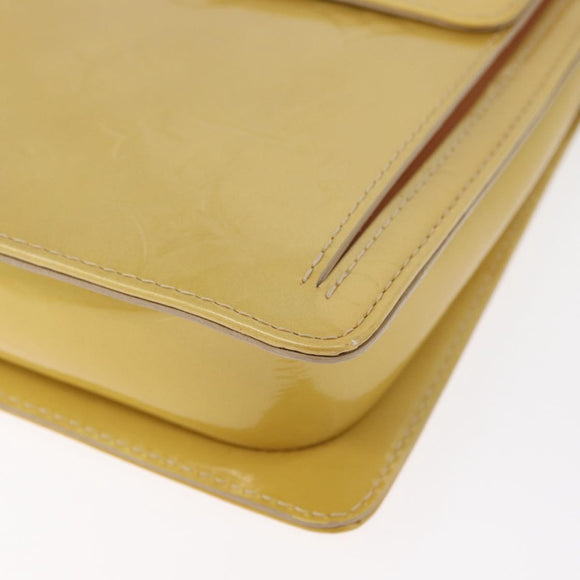 LOUIS VUITTON Monogram Vernis Motto Accessory Pouch Beige M91136 LV Auth 181309