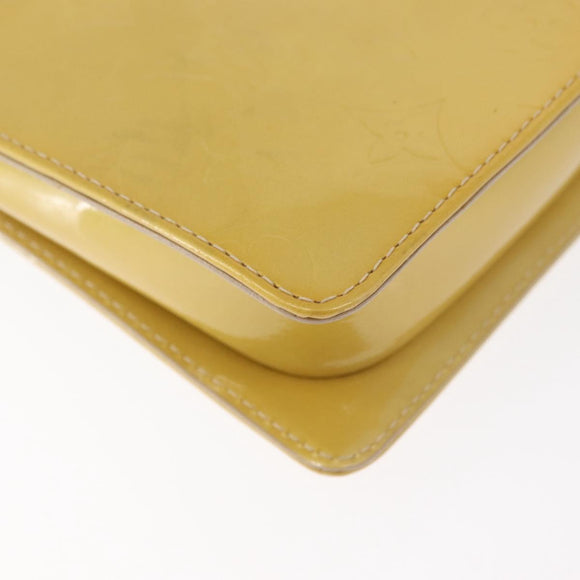 LOUIS VUITTON Monogram Vernis Motto Accessory Pouch Beige M91136 LV Auth 181309