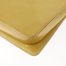 LOUIS VUITTON Monogram Vernis Motto Accessory Pouch Beige M91136 LV Auth 181309-18