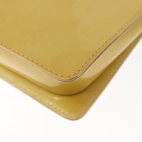 LOUIS VUITTON Monogram Vernis Motto Accessory Pouch Beige M91136 LV Auth 181309