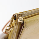 LOUIS VUITTON Monogram Vernis Motto Accessory Pouch Beige M91136 LV Auth 181309-8