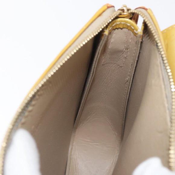 LOUIS VUITTON Monogram Vernis Motto Accessory Pouch Beige M91136 LV Auth 181309