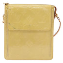 LOUIS VUITTON Monogram Vernis Motto Accessory Pouch Beige M91136 LV Auth 181309-13