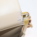 LOUIS VUITTON Monogram Vernis Motto Accessory Pouch Beige M91136 LV Auth 181309-11