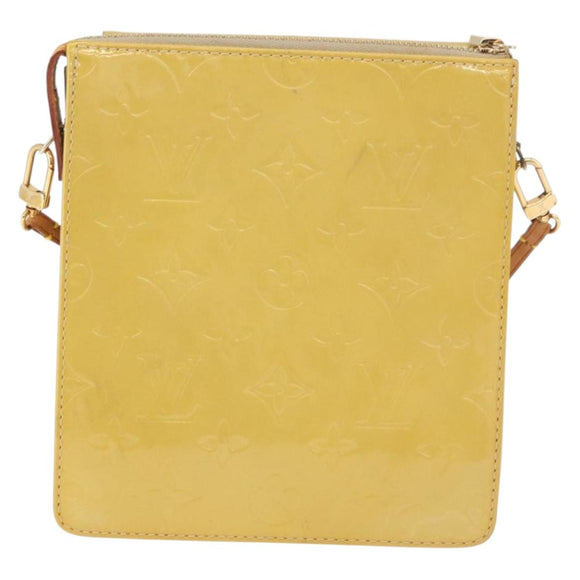 LOUIS VUITTON Monogram Vernis Motto Accessory Pouch Beige M91136 LV Auth 181309