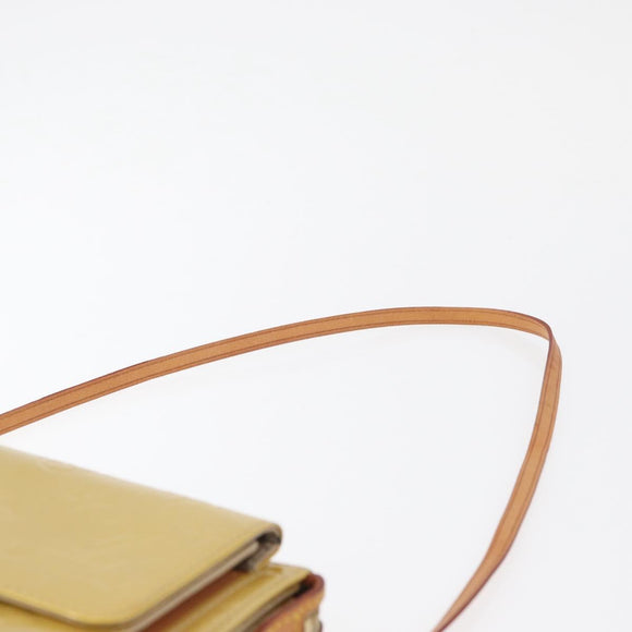 LOUIS VUITTON Monogram Vernis Motto Accessory Pouch Beige M91136 LV Auth 181309