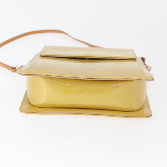 LOUIS VUITTON Monogram Vernis Motto Accessory Pouch Beige M91136 LV Auth 181309