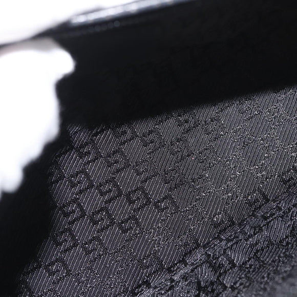 GUCCI Accessoire Pouch Nylon Zwart Goud 0391103 Auth 181313A