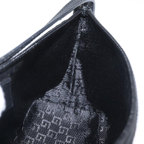 GUCCI Accessoire Pouch Nylon Zwart Goud 0391103 Auth 181313A