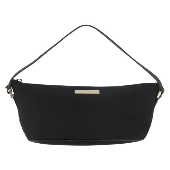 GUCCI Accessoire Pouch Nylon Zwart Goud 0391103 Auth 181313A