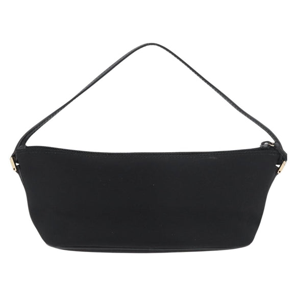 GUCCI Accessoire Pouch Nylon Zwart Goud 0391103 Auth 181313A