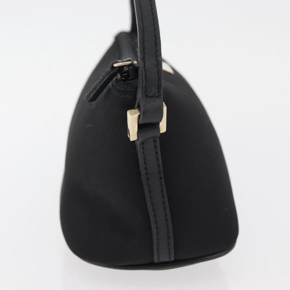 GUCCI Accessoire Pouch Nylon Zwart Goud 0391103 Auth 181313A