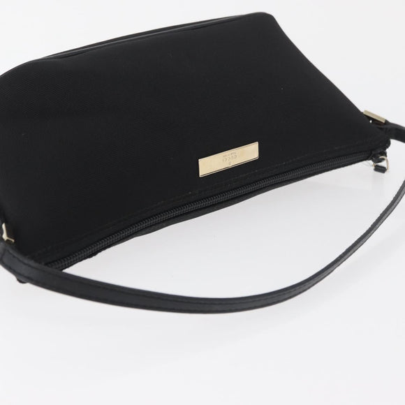 GUCCI Accessoire Pouch Nylon Zwart Goud 0391103 Auth 181313A